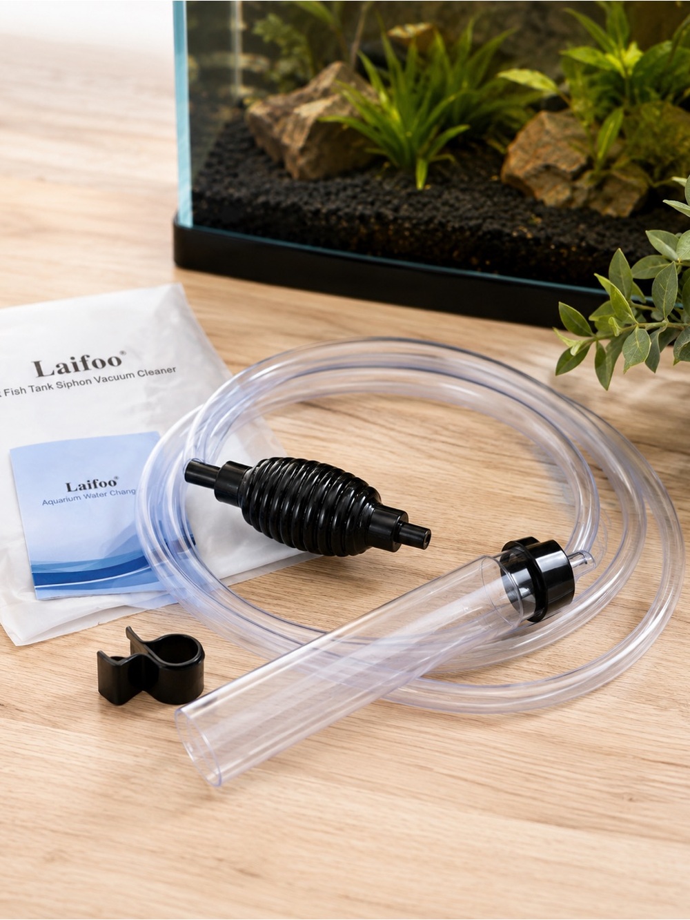 Laifoo 5ft Aquarium Siphon Vacuum Gravel Sand Cleaner Water Changer New